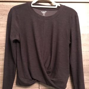 OLD NAVY Womens Breath ON Twist Hem Crop Top (dark gray and camo green avail)